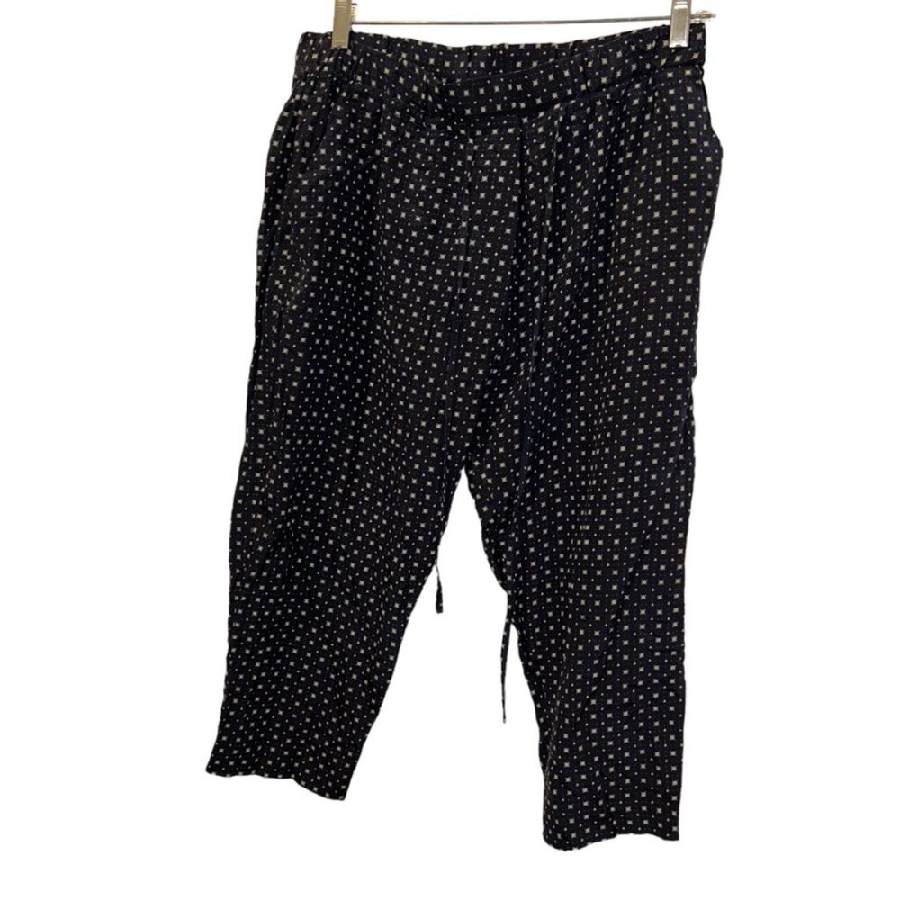 phillip lim 3.1 blue white starburst stars print drawstring cropped pant…